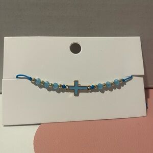 Cross Tie Bracelet in the color Sky Blue